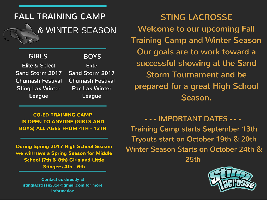 Fall Training Camp & Winter Season v2